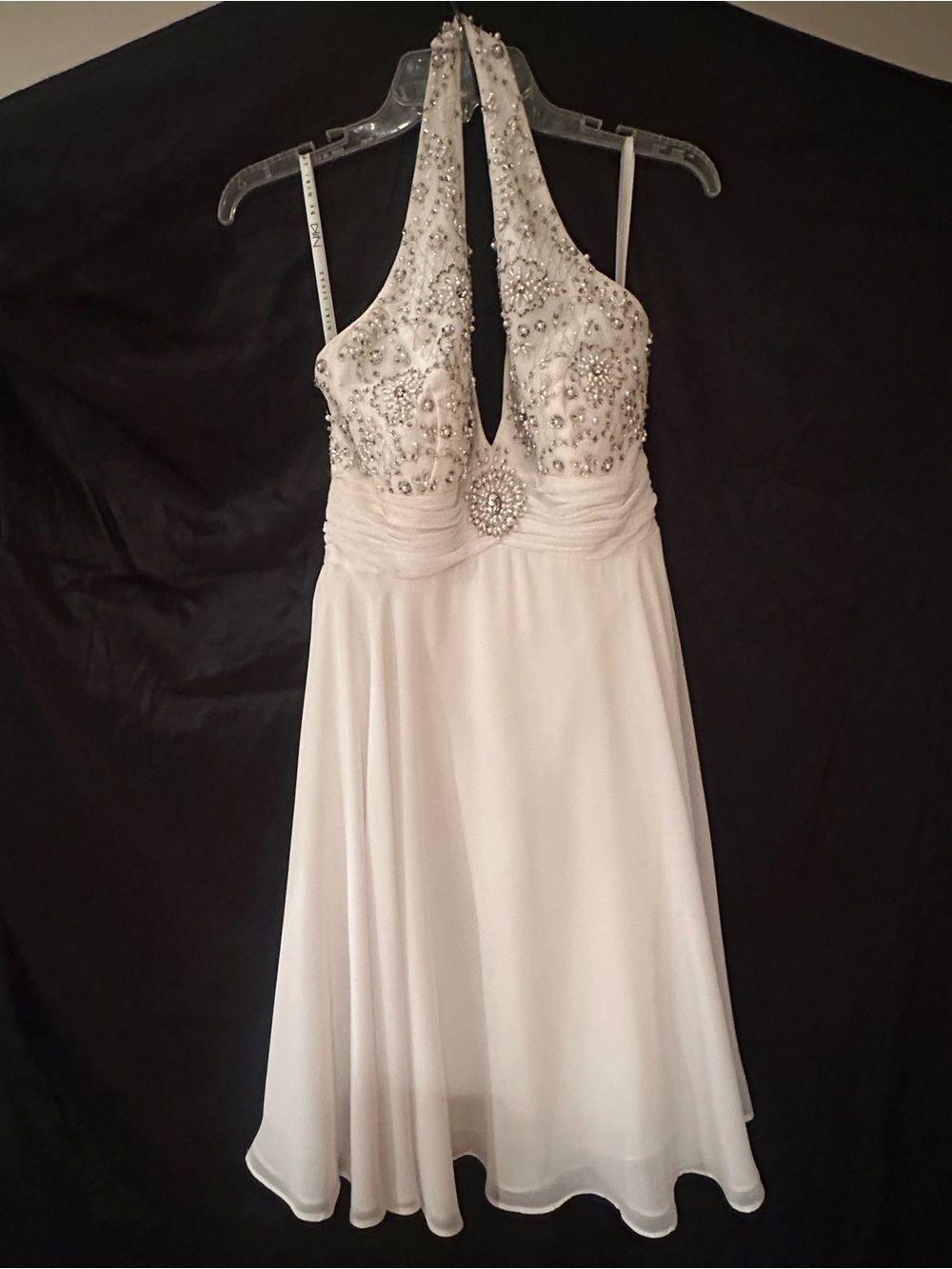Niki Livas bridal Embellished Halter White Dress